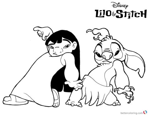 Lilo And Stitch Coloring Pages Lovely Characters By Fquihuis Free