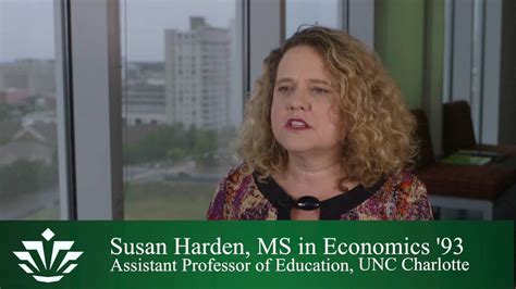 Susan Harden Ms Economics Alumna On The Early Development Of The M