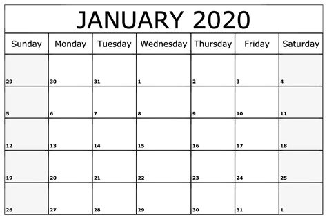 Perky 2020 Monthly Calendar Template Word • Printable Blank Calendar