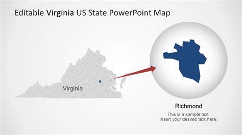 Virginia Us State Map Powerpoint Template Slidemodel