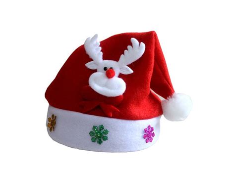 Kids Christmas Santa Hat Claus Snowman Elk Reindeer Snowflakes Hats