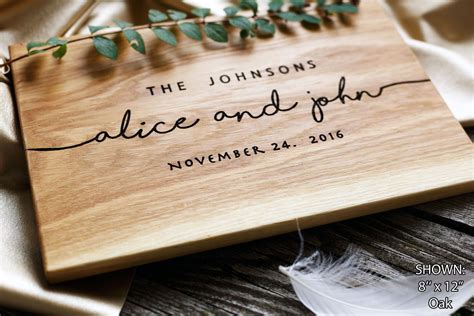 Wedding T Personalized Cutting Board T For Couple Etsy