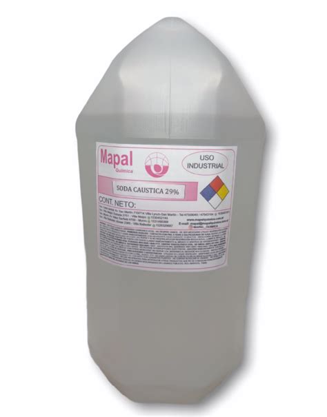 Soda Caustica Liquida Al 29 X 5 Litros Mapal Química