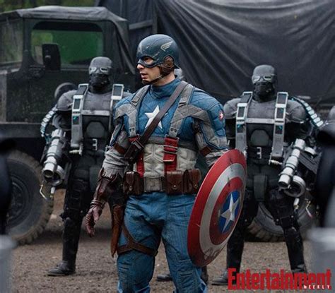 Captain America First Look Chris Evans In His Full Costume Exclusive