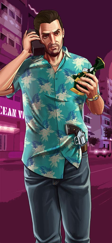 Обои Томми Версетти Grand Theft Auto V розовый фэшн пурпурный цвет