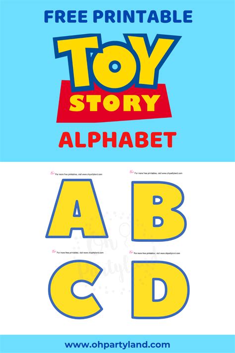 Free Printable Toy Story Alphabet Toy Story Font Toy Story