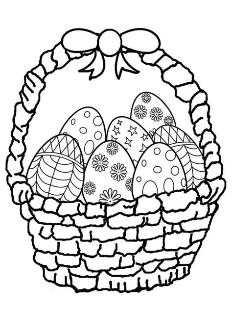 Download Easter Basket coloring pages. Free Printable Easter Basket ...