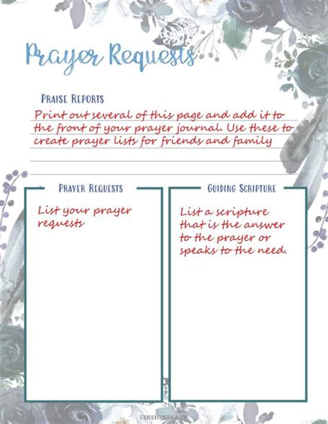 Ultimate Free Printable Prayer Journal Template Vault Undoubted Grace