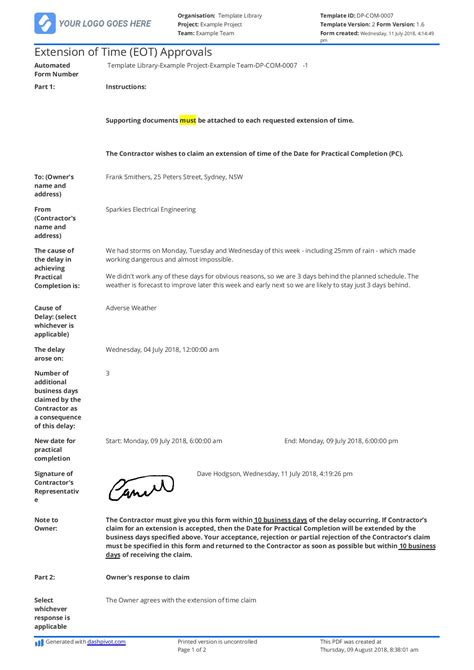 Notice delay renovation work extension : Sample Letter For Delay In Project Completion