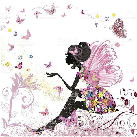 Flower Fairy In The Environment Of Butterflies Fairy Wallpaper