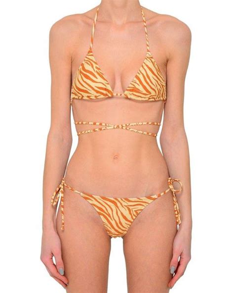 Reina Olga Synthetic Miami Halterneck Bikini Set Lyst