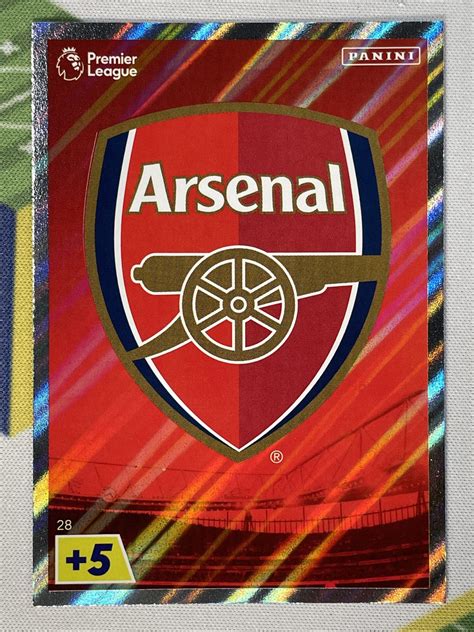 028 Club Badge Arsenal Club Crest Panini Premier League Adrenalyn Xl