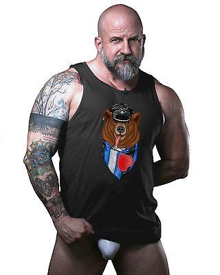 Gay Bear T Shirt Cotton Basic Tee Bare Beef Leather Bear Tank