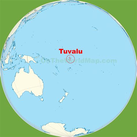 Tuvalu Location On The Pacific Ocean Map