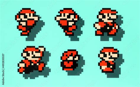 Super Mario Bros Clipart Mario Pixels Bit Vector Etsy Reverasite