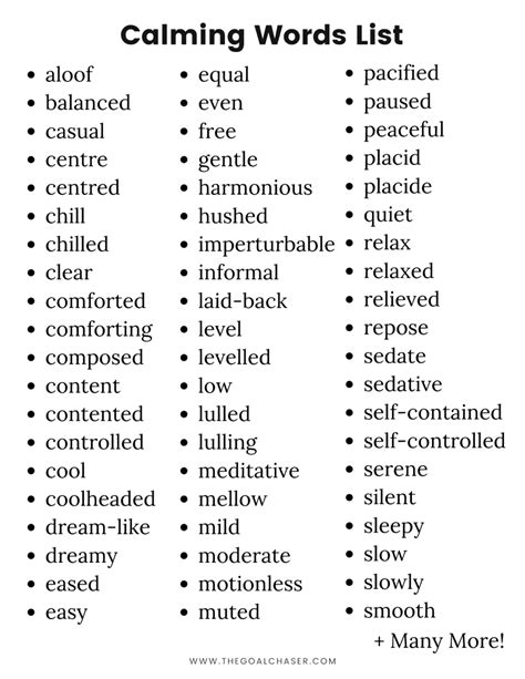 Calming Words List Beyond Saying Calm Down