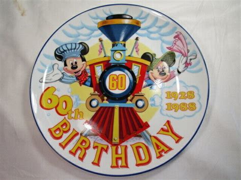 Disney Mickey And Minnie Mouse 60th Birthday Collector Plate Limited