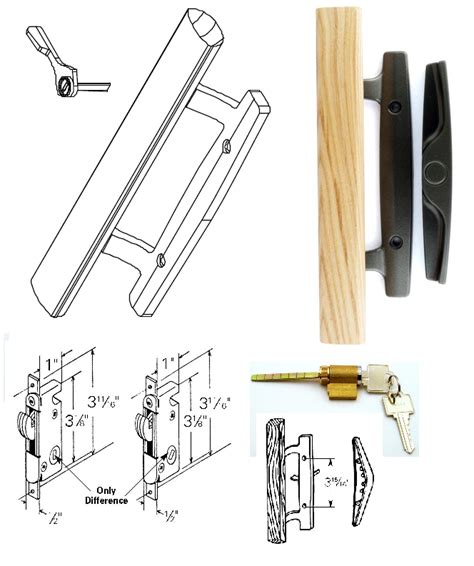 Marvin Integrity Old Style Sliding Patio Door Locking Handle Set All