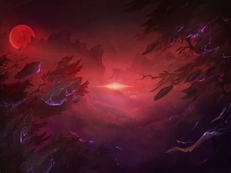 Free blood moon background graphics for creativity and artistic fun. Image - Hunt of the Blood Moon background.png | League of ...