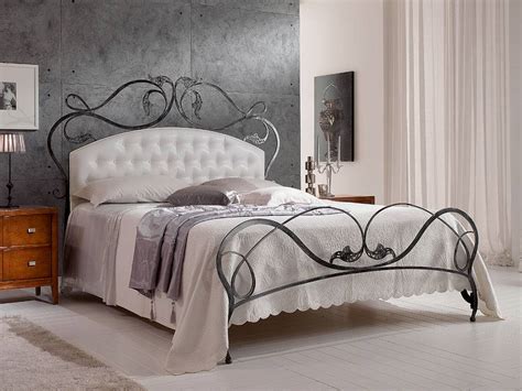 Wrought iron, wrought iron headboards, bed head models, bed head … Infabbrica Ethos wrought iron bed with tufted headboard ...