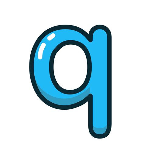 Blue Letter Lowercase Q Icon Free Download