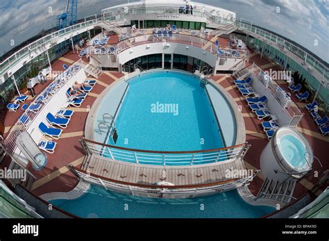 The Swimming Pool Area On The Pando Aurora Cruise Ship Stock Photo Alamy