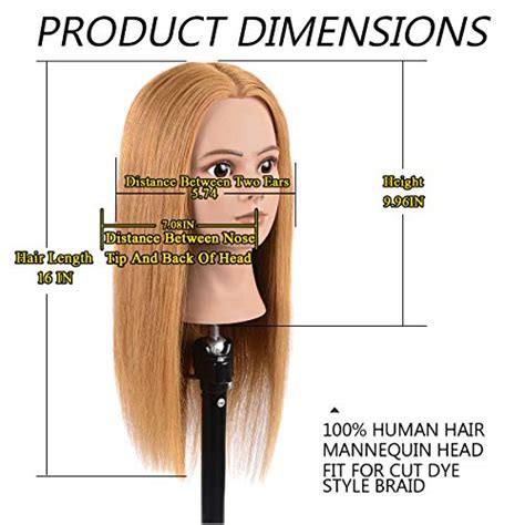 100 Real Human Hair Mannequin Head Cosmetology Training Mannequin Head Hairstyles Practice