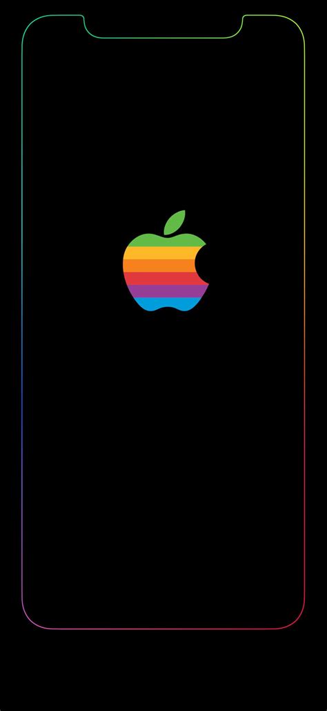 Iphone Xs Max Rainbow Border Wallpaper