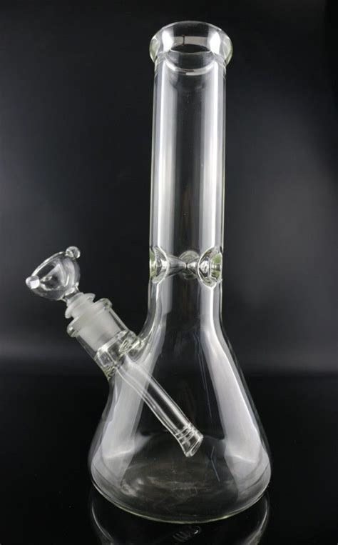 2019 9mm Thick Beaker Bongs Super Heavy Glass Water Pipe Glass Bong 12 Inch With 14 18 Downstem
