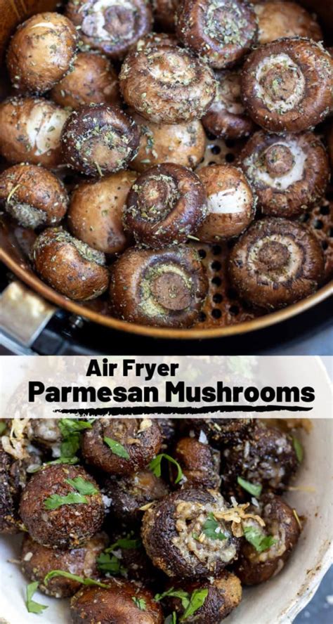 AIR FRYER PARMESAN MUSHROOMS ★ Tasty Air Fryer Recipes