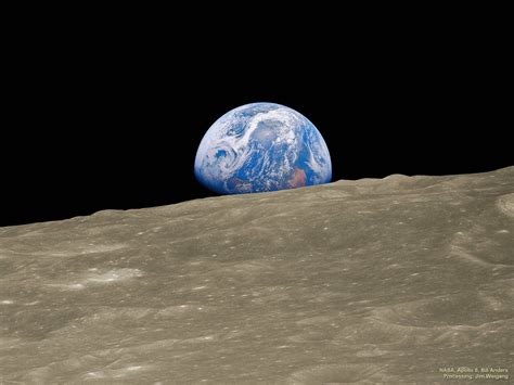 Esplaobs Earthrise 1 Historic Image Remastered Image Credit Nasa