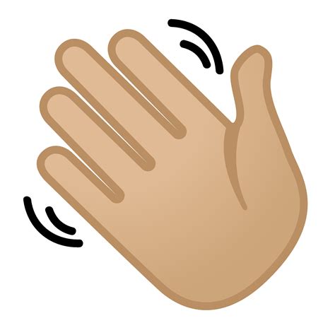 Waving Hand Icon Emoji Sticker Illustration Stock Illustration Clip