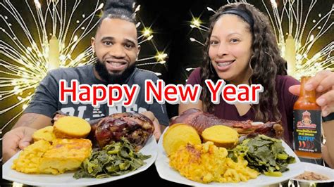 Soul Food New Year Meal Collards Giant Turkey Legs Black Eyed Peas