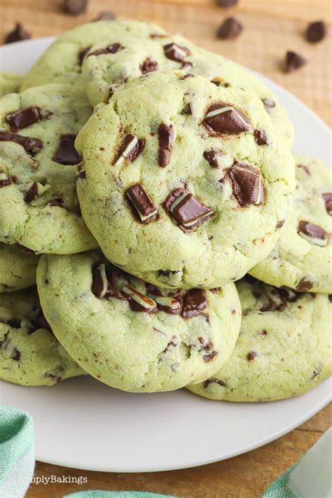 Mint Chocolate Chip Cookies Simply Bakings