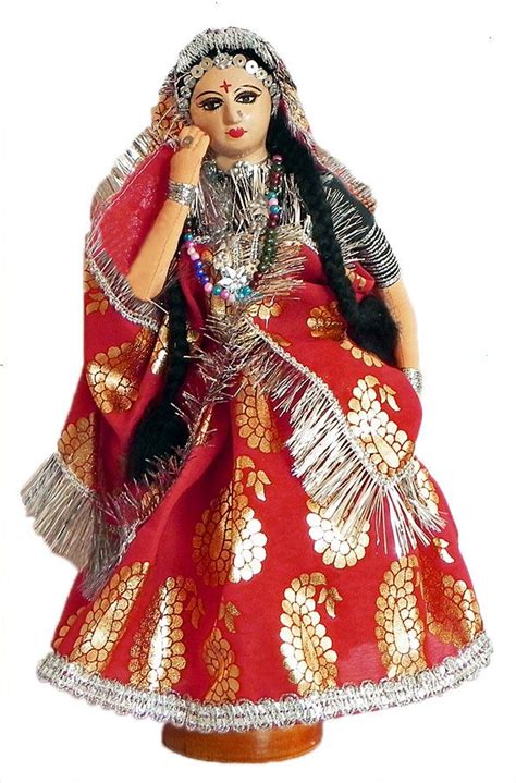 Rajasthani Woman Cloth Navratri Dress Indian Costumes Cloth Dolls Handmade Indian Dolls