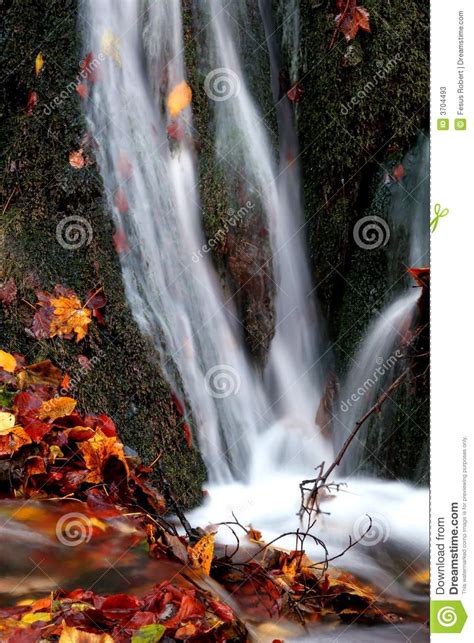 Waterfall In Autumn Stock Image Image Of Mountain Rock 3704493