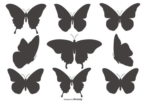 Butterfly Silhouette Shapes Collection 145034 Vector Art At Vecteezy