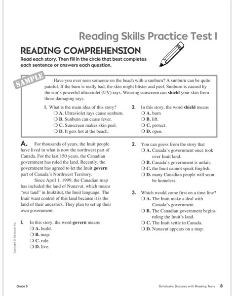 Pdf 7th Grade Reading Test With Answers Pdf Télécharger Download