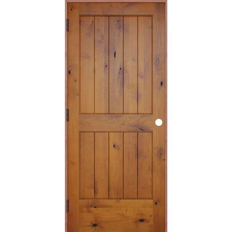 Wood protected by aluminum exterior. Pacific Entries 30 in. x 80 in. Rustic Prefinished 2-Panel ...