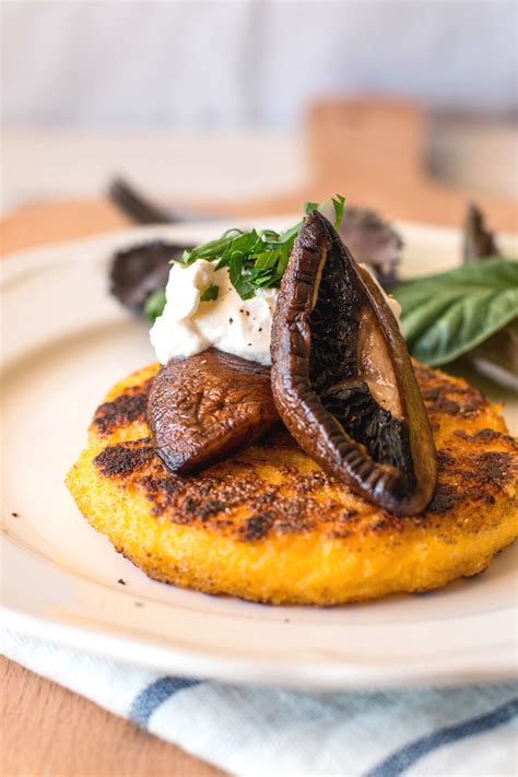 Polenta is typically cooked in a huge copper pot known as if you didn't want to make the polenta into cakes, just stop here and enjoy the creamy goodness after. Polenta Cakes with Portobello Mushrooms and Burrata