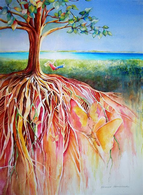 Watercolor Tree It S Roots Roots Illustration Tree Of Life Artwork
