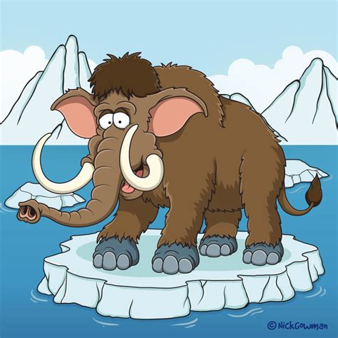 Cartoon Mammoth Woolly And Wacky Cartoon Prehistoric Beast