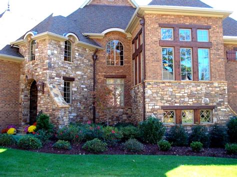 Exterior Stone Facade House Charlotte Pavers And Stonecharlotte Nc