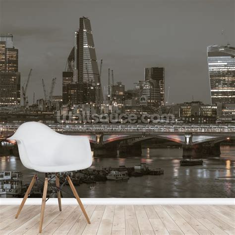 River Thames With London Skyline Wall Mural Wallsauce Nz