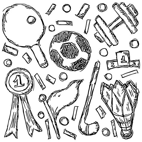 Sports Icons Doodle Vector Sport Illustration 22879257 Vector Art At