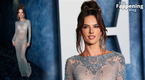 Alessandra Ambrosio Displays Her Sexy Figure In A See Through Dress At The Vanity Fair Oscar