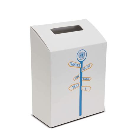 Cardboard Flat Pack Suggestion Box White