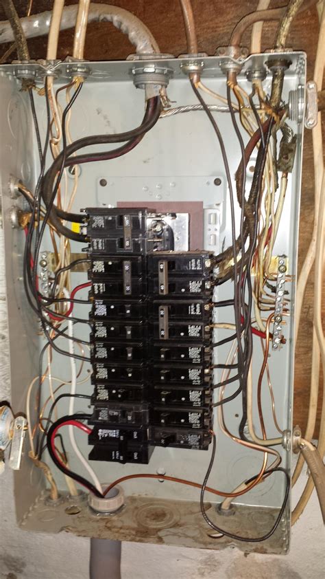 The larger circuit wires carry circuit voltage that can be really dangerous to touch. Is the wiring in this sub-panel correct? - Home Improvement Stack Exchange