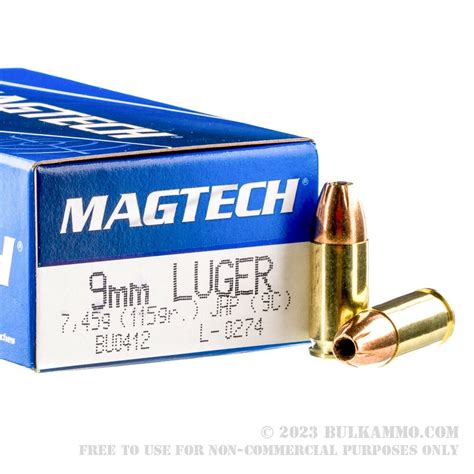 1000 Rounds Of Bulk 9mm Ammo By Magtech 115gr Jhp