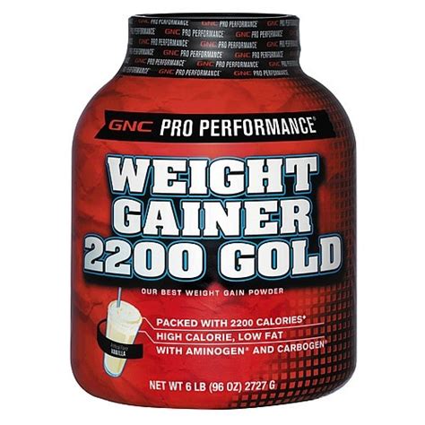 Pro performance weight gainer 2200 gold supplies that extra calories you need to put on the added kilograms you want. GNC Weight Gainer 2200 Powder Vanilla 6Lb